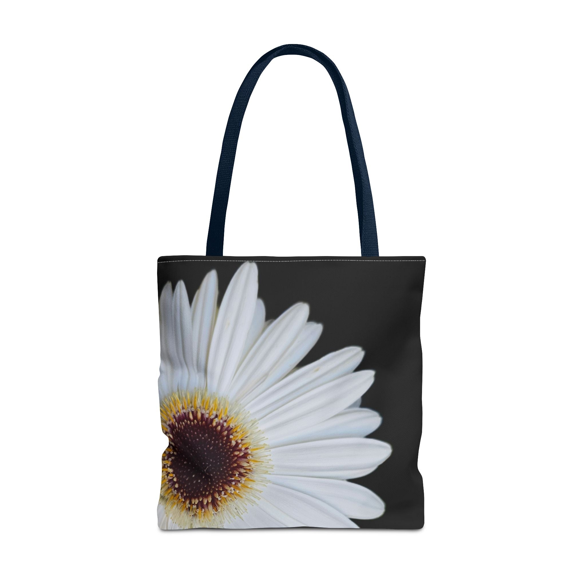 Daisy Corner Tote Bag — White Floral AOP Shopper