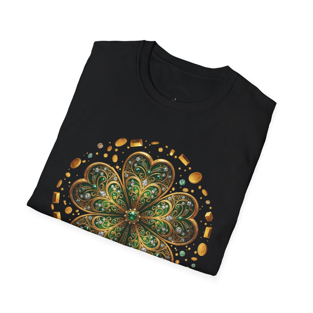 St. Patrick’s Clover Graphic T‑Shirt — Green Shamrock Mandala Tee