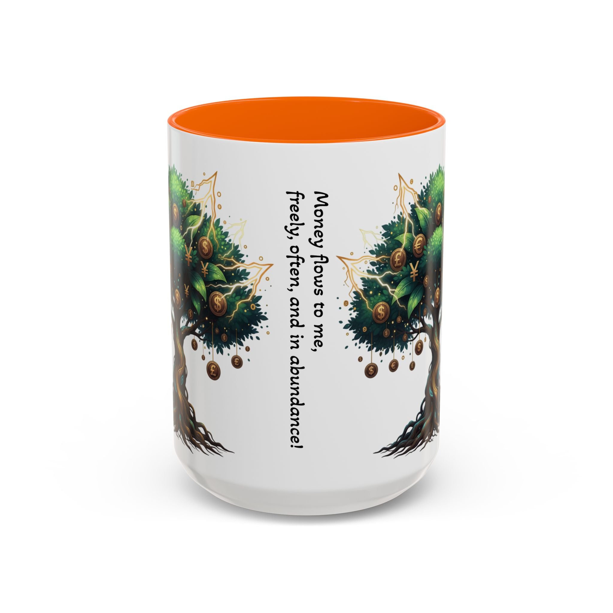 Accent Mug — Money Flows to Me Tree of Abundance Coffee Cup (11/15oz)