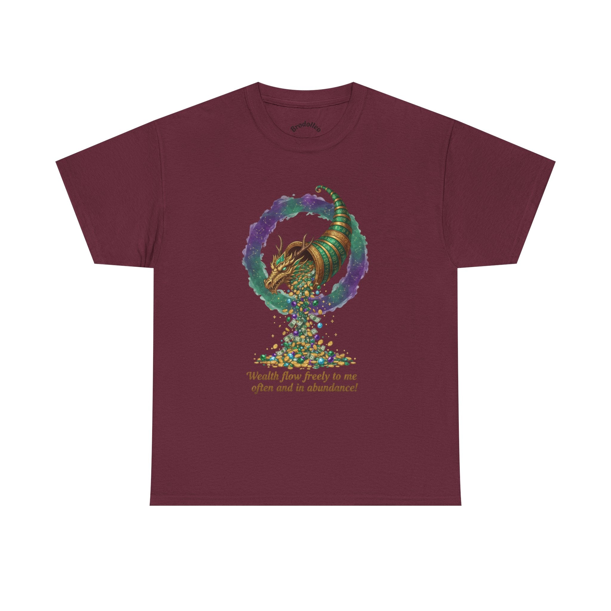 T-Shirt — Cornucopia Wealth Design: "Wealth Flows Freely to Me" Affirmation Tee