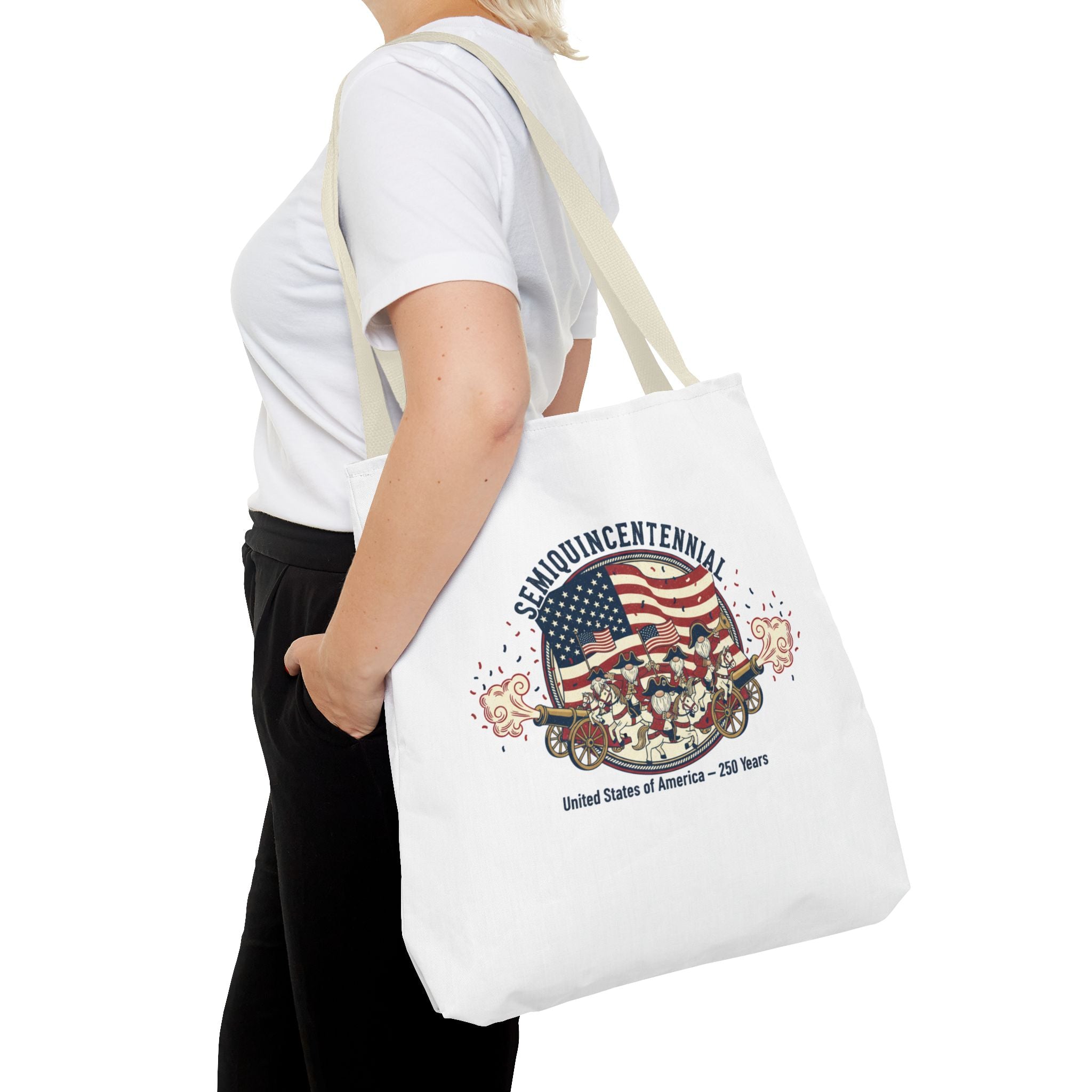 Semiquincentennial Tote Bag — USA 250 Years Flag & Celebration Design