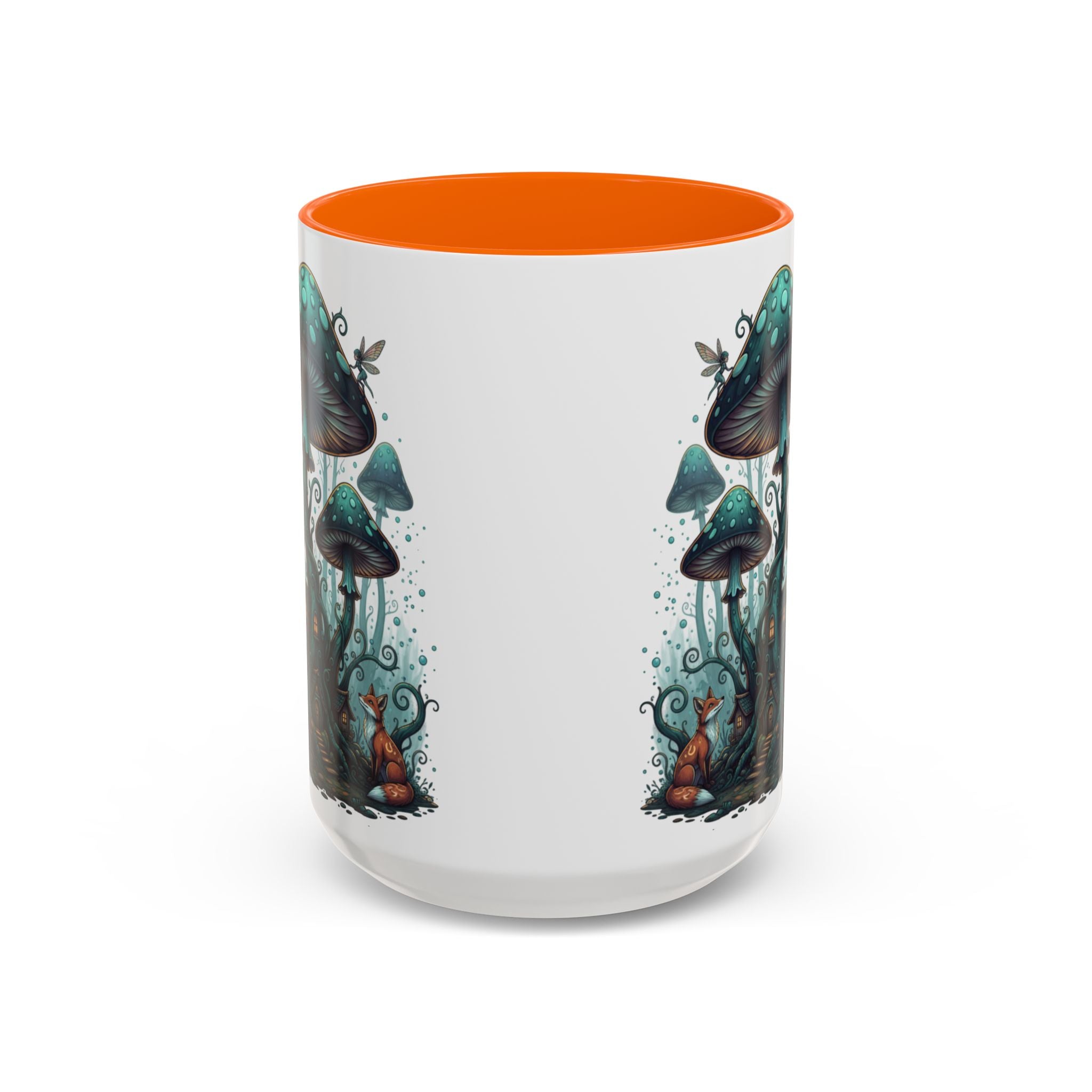 Enchanted Mushroom Cottage Coffee Mug — Fantasy Forest Accent Mug