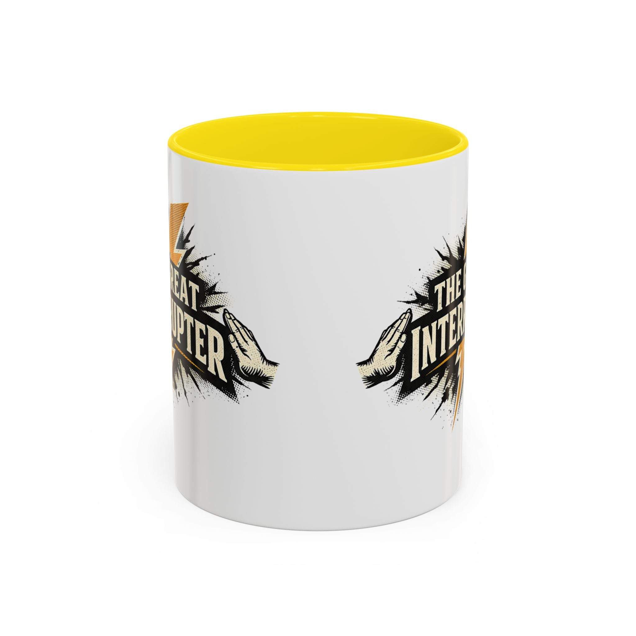 The Great Interrupter Coffee Mug — Funny Lightning Bolt Accent Ceramic Mug