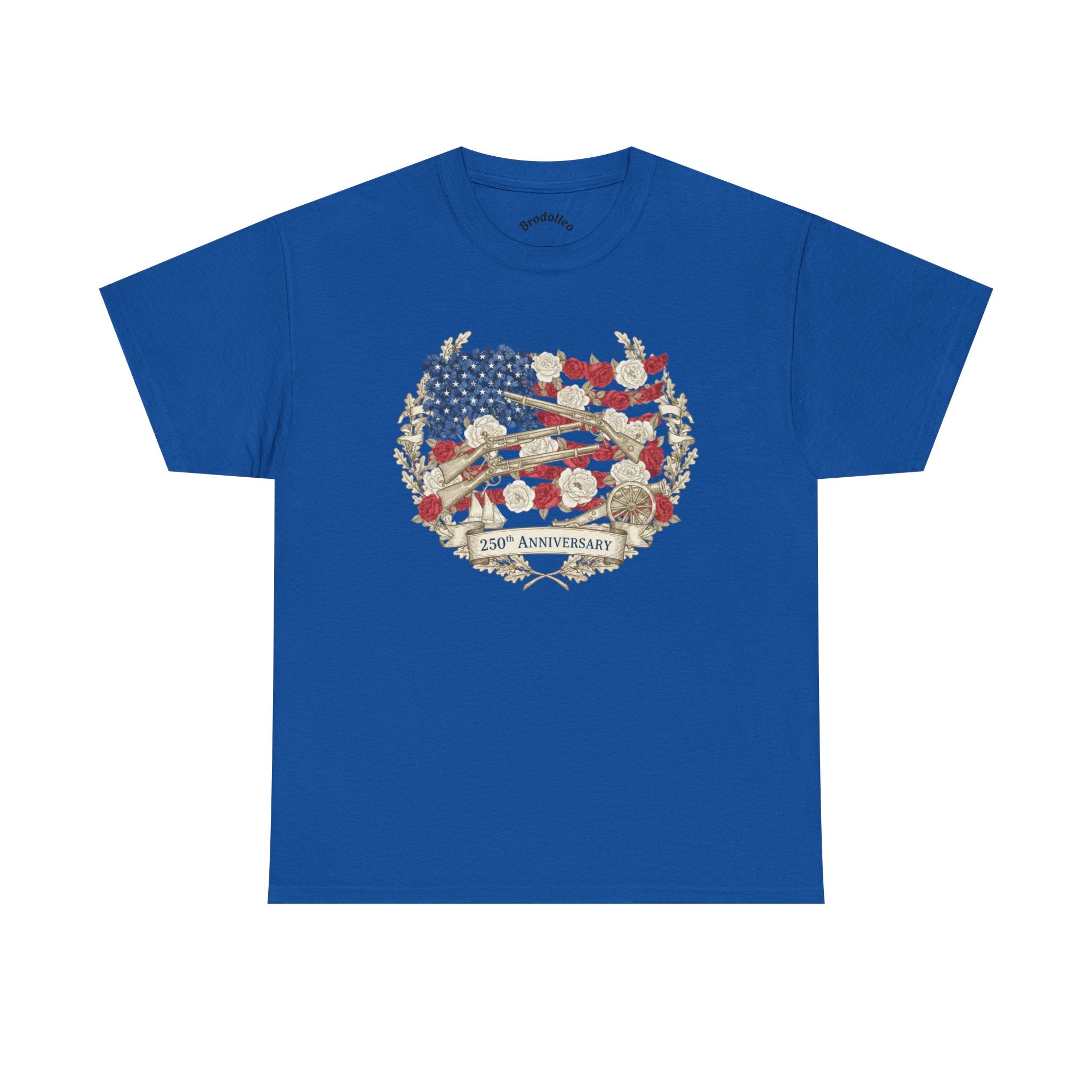 T-Shirt — 13th Anniversary Rustic American Flag Crest Tee ("13th Anniversary")