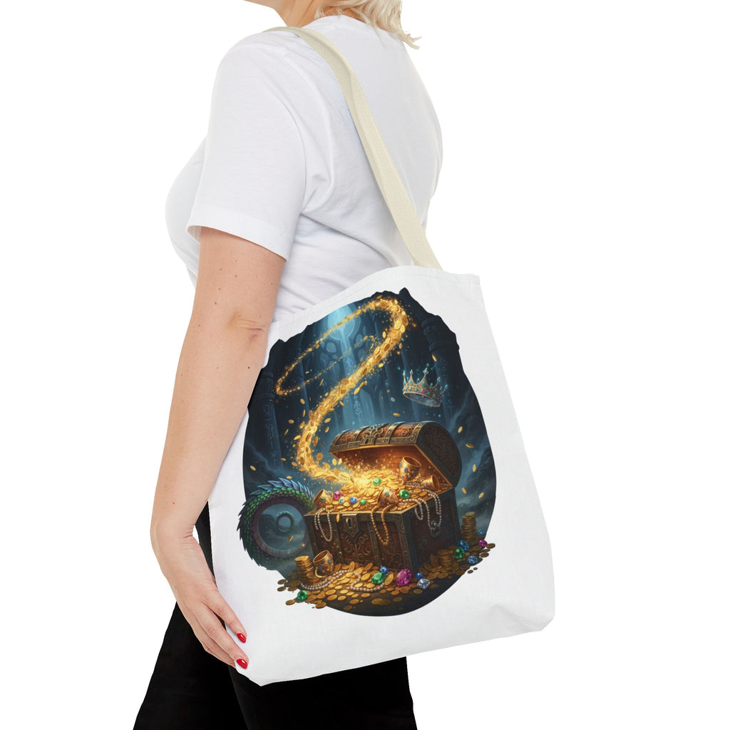 Magic Treasure Chest Tote Bag — Fantasy Pirate Gold Illustration Tote