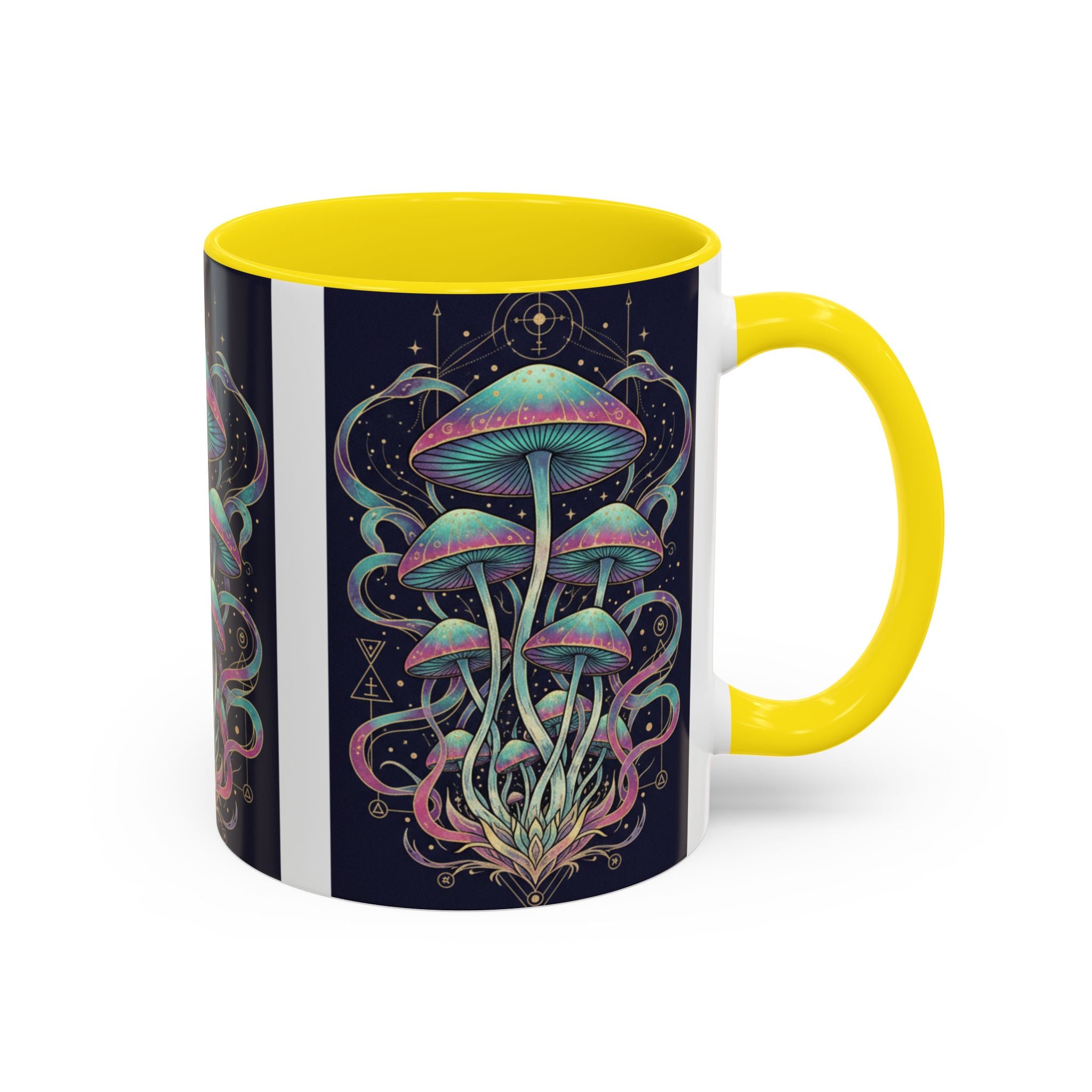 Mystical Mushroom Coffee Mug — Psychedelic Nature Art Accent Mug