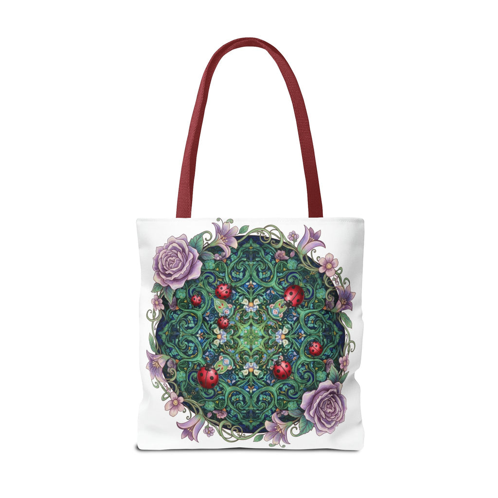 Floral Mandala Tote Bag – Ladybug & Rose Garden AOP Tote