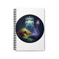 Fantasy Treasure Spiral Notebook — Crown, Gold & Wizard Staff Ruled Journal