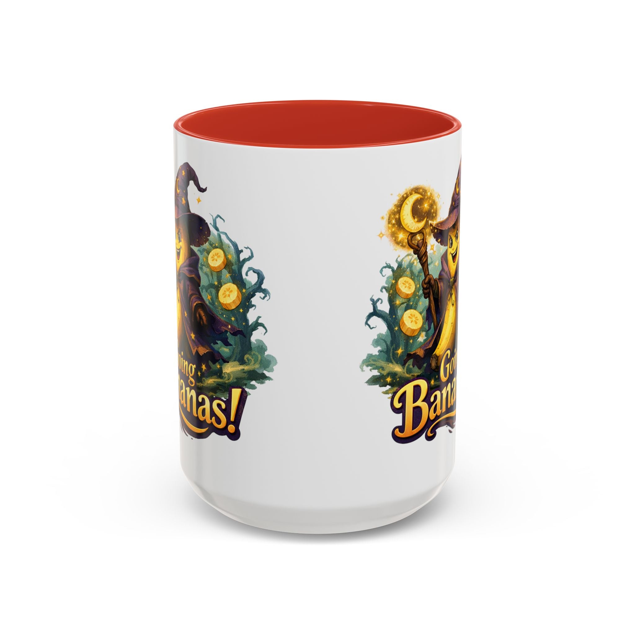 Going Bananas! Witch Banana Accent Coffee Mug — Fun Halloween Coffee Cup (11/15oz)