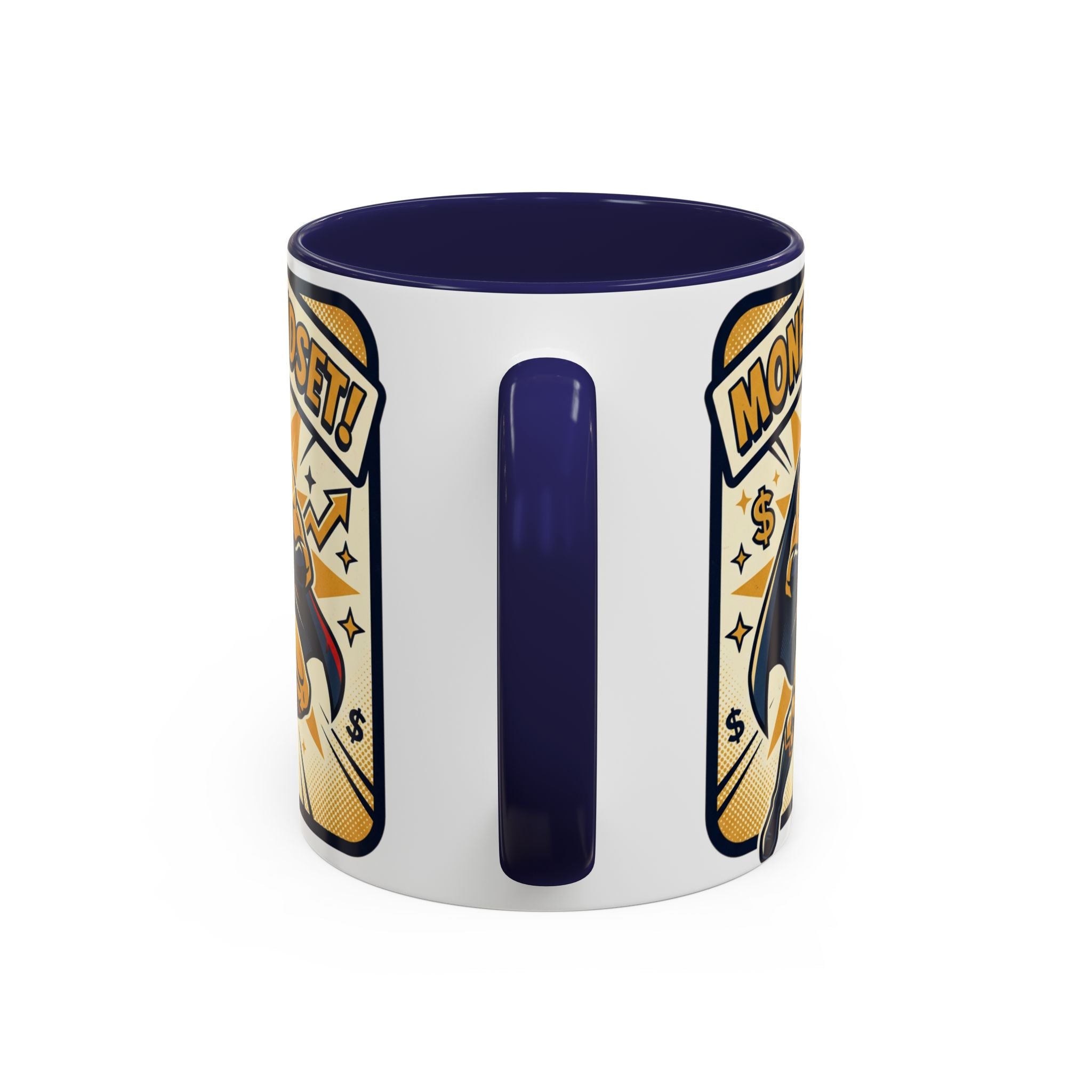 Money Mindset Coffee Mug — Motivational Superhero Design (11/15 oz)