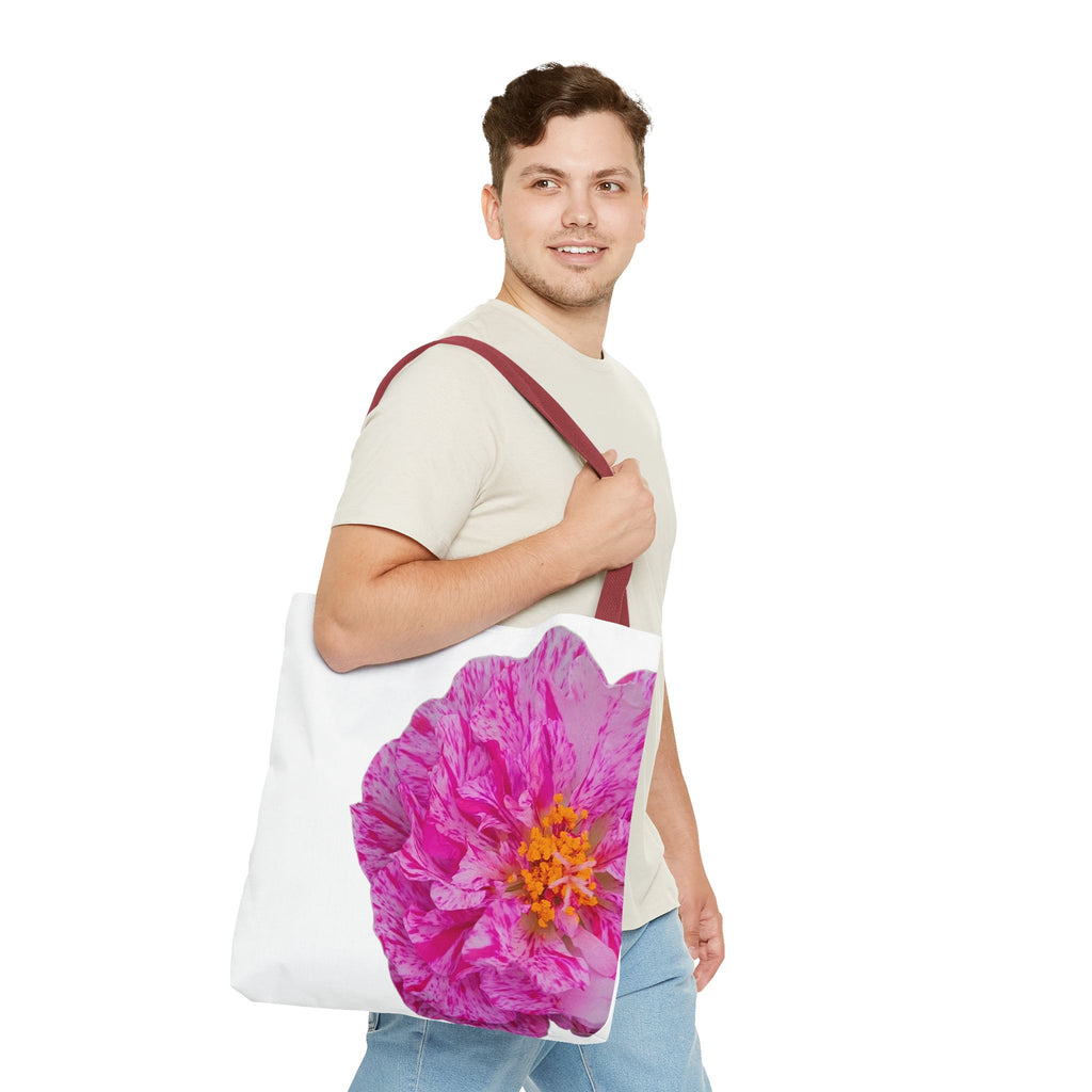 Pink Peony Floral Tote Bag — Bright Bloom All-Over Print