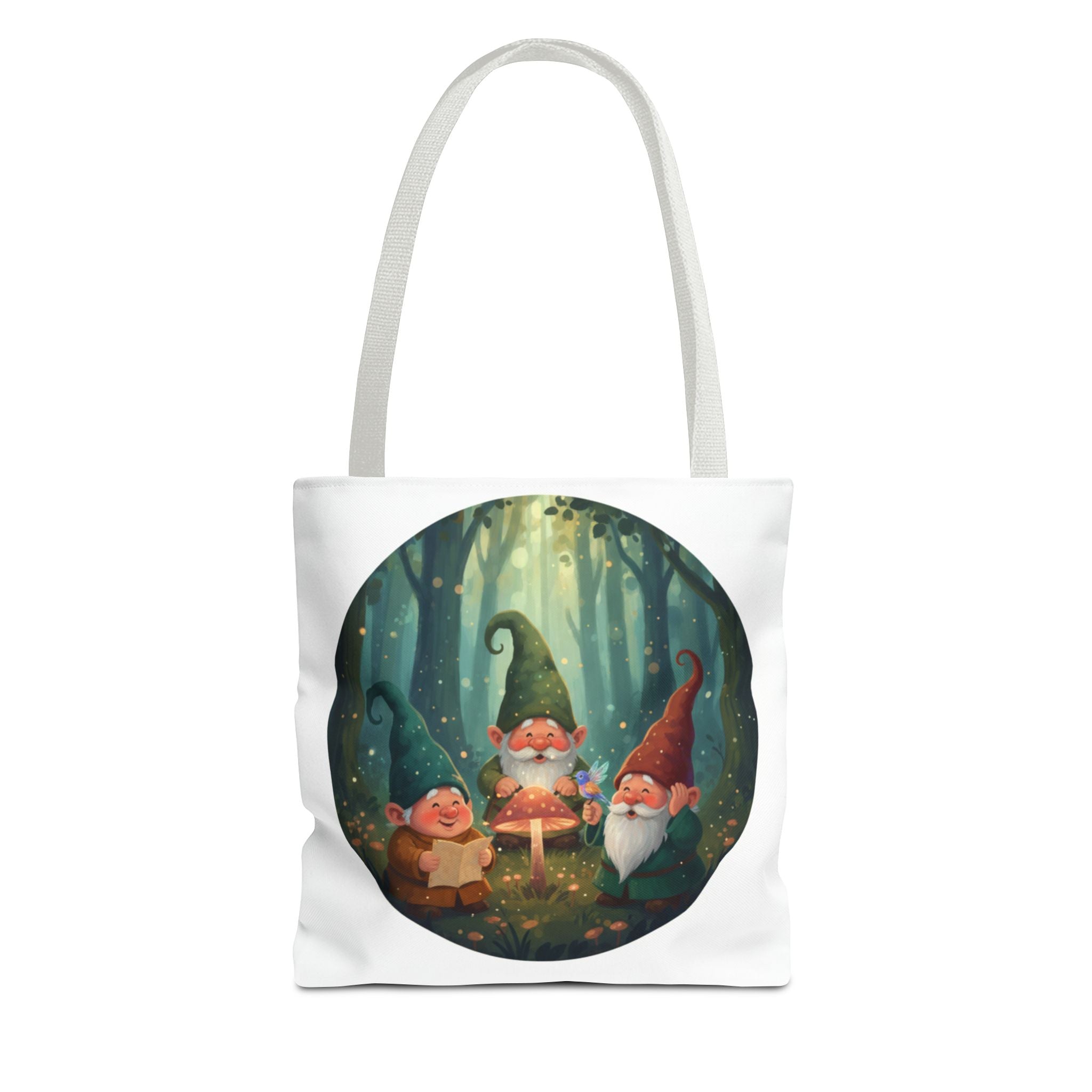 Gnome Forest Tote Bag — Magical Woodland Gnomes All-Over Print