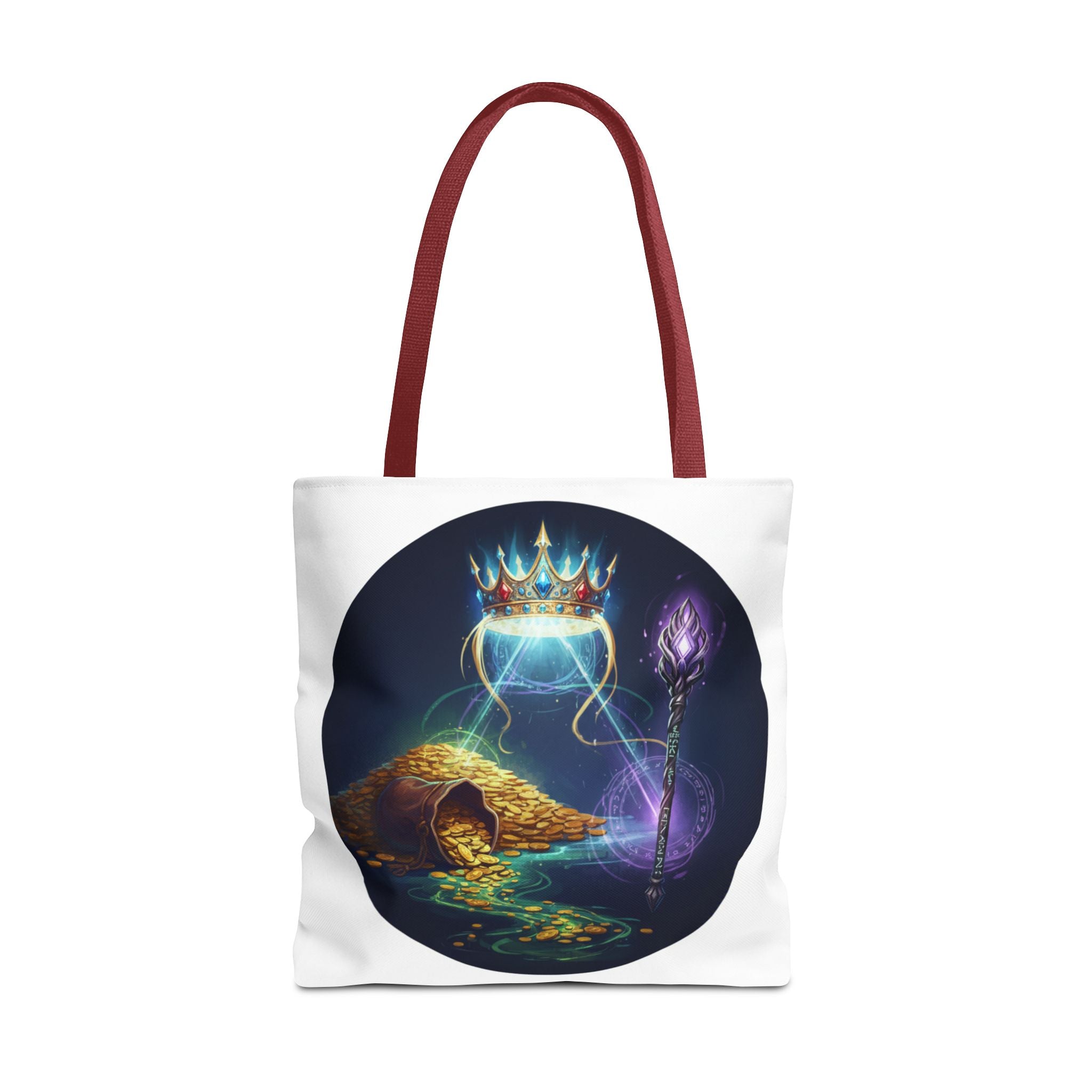 Mystic Crown & Treasure Tote Bag — Fantasy Magic Art Tote
