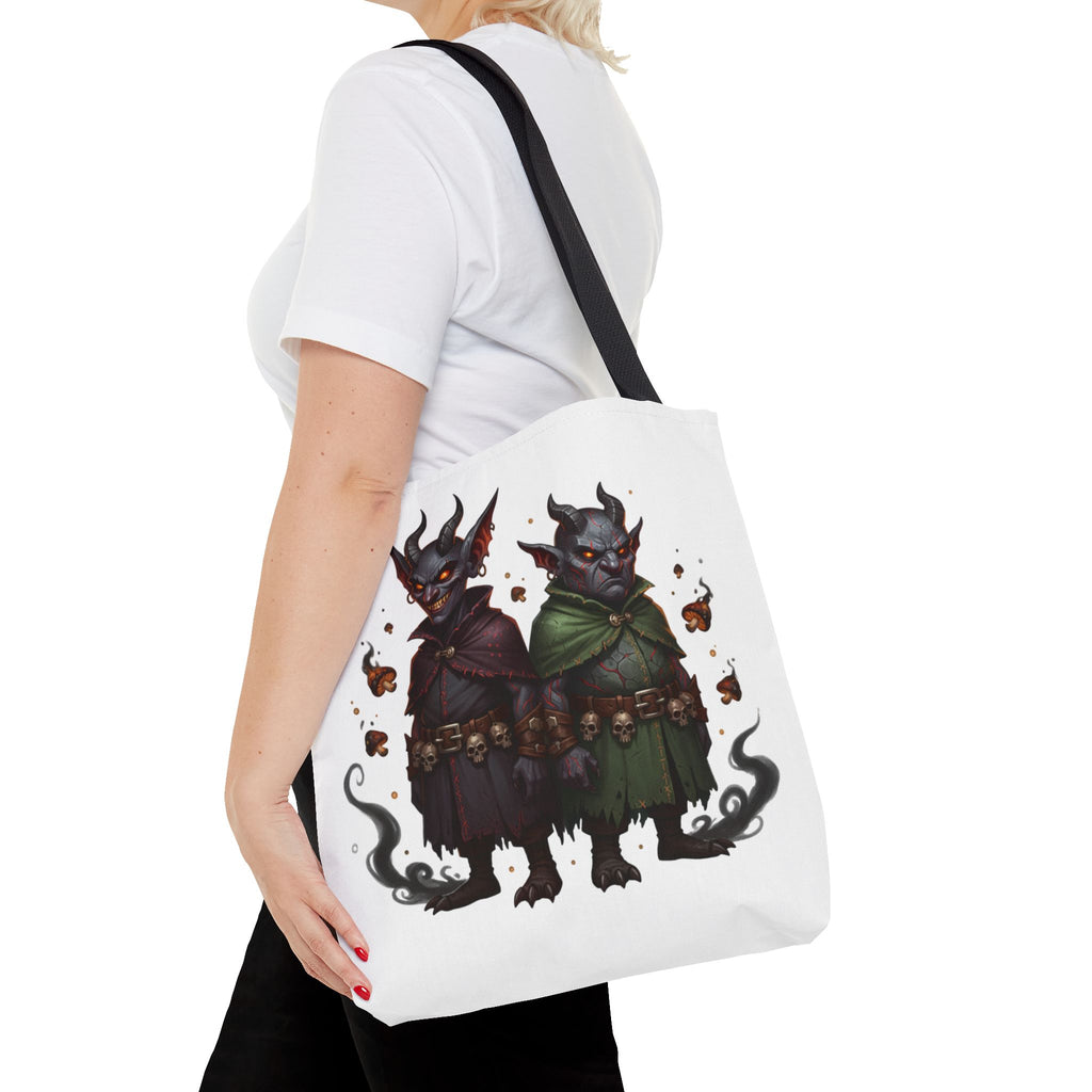 Tote Bag — Cute Dark Demon Duo Illustration Tote