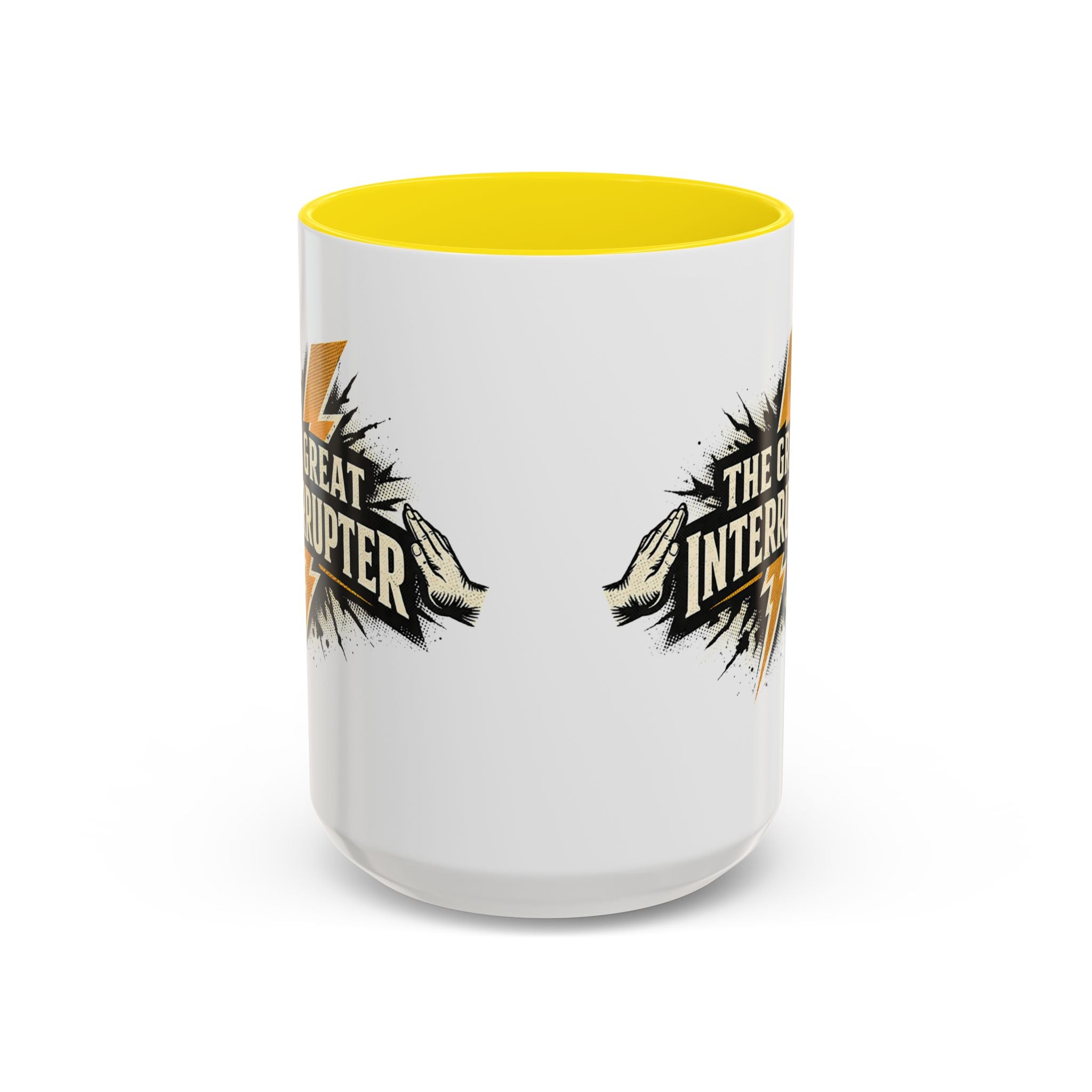 The Great Interrupter Coffee Mug — Funny Lightning Bolt Accent Ceramic Mug